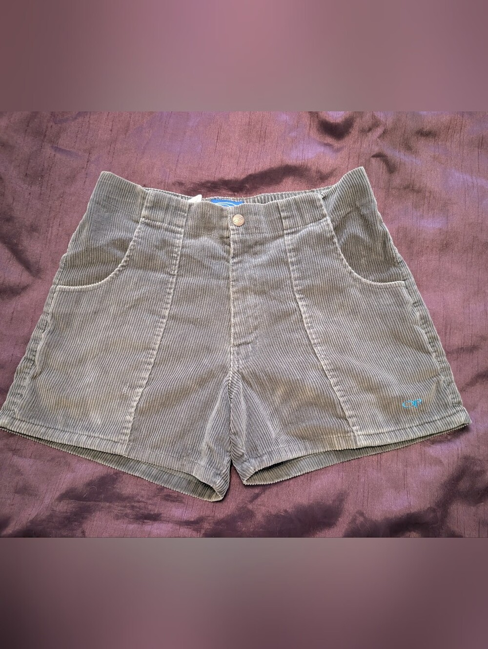 OP Men’s Corduroy Flat Front Shorts in Grey